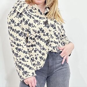 Carlisle Vintage Elegant Cotton And Silk Jacket Floral And Femenine